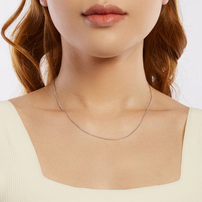 Lant argint 0,8 mm sarpe ajustabil [8]