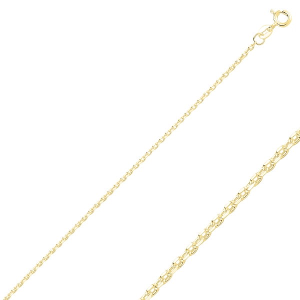 Lant argint 925 Forzentina, Latime: 2,00 mm placat cu aur galben  - LTU0025 [1]