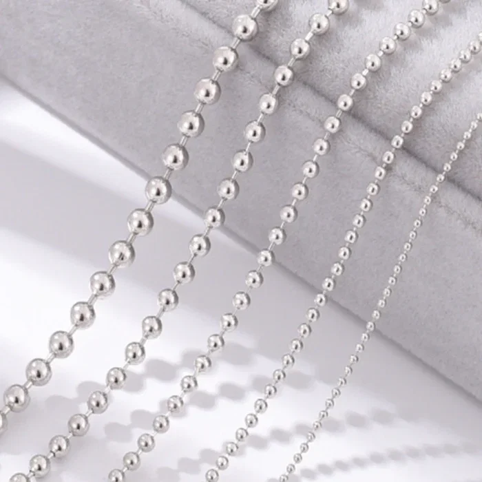 Lant argint cu bilute 2,5 mm, 60 cm [9]