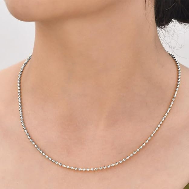 Lant argint cu bilute 2,5 mm, 60 cm [8]