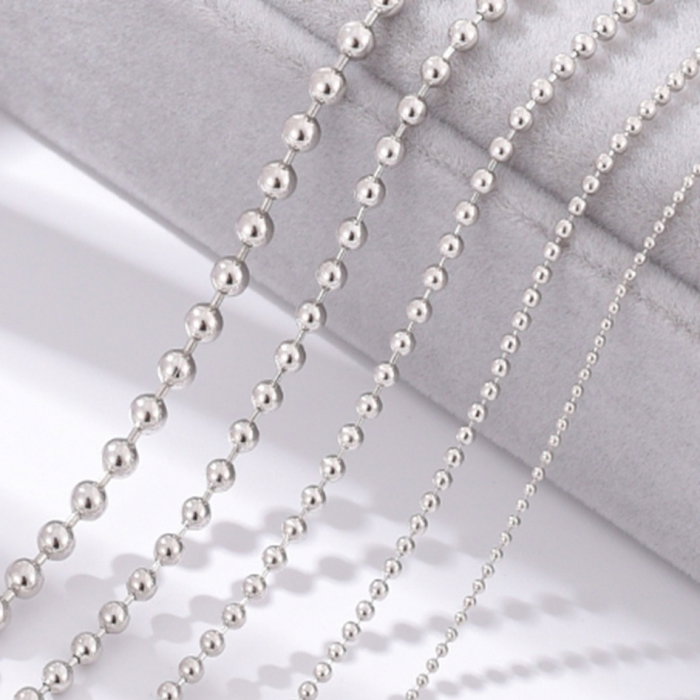 Lant argint cu bilute 3 mm, 55 cm [9]