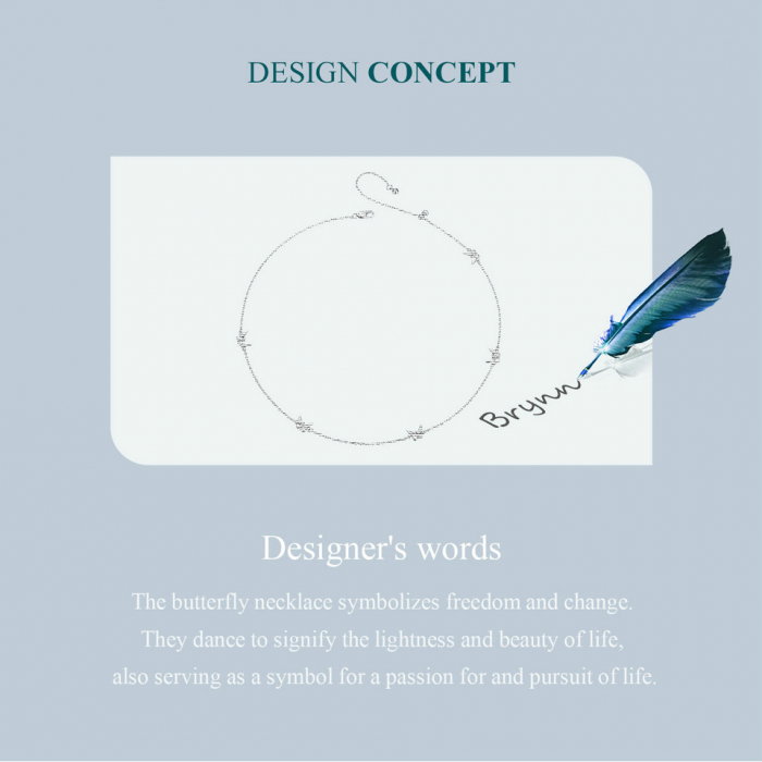 Lant argint cu fluturasi [11]