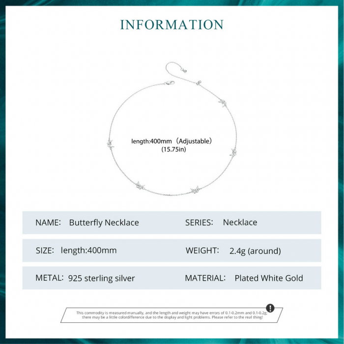 Lant argint cu fluturasi [8]