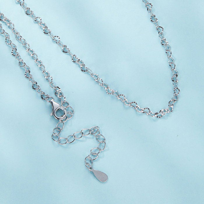 Lant argint cu inimioare [4]