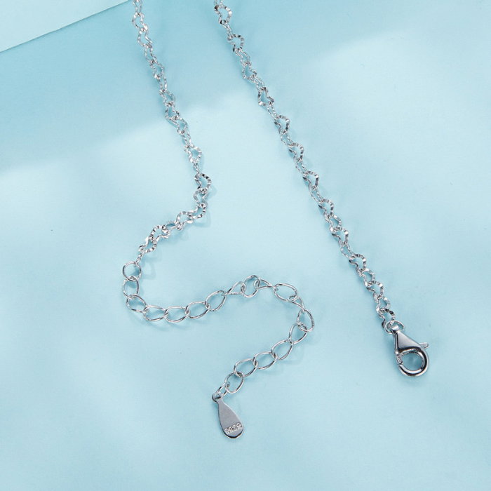 Lant argint cu inimioare [7]