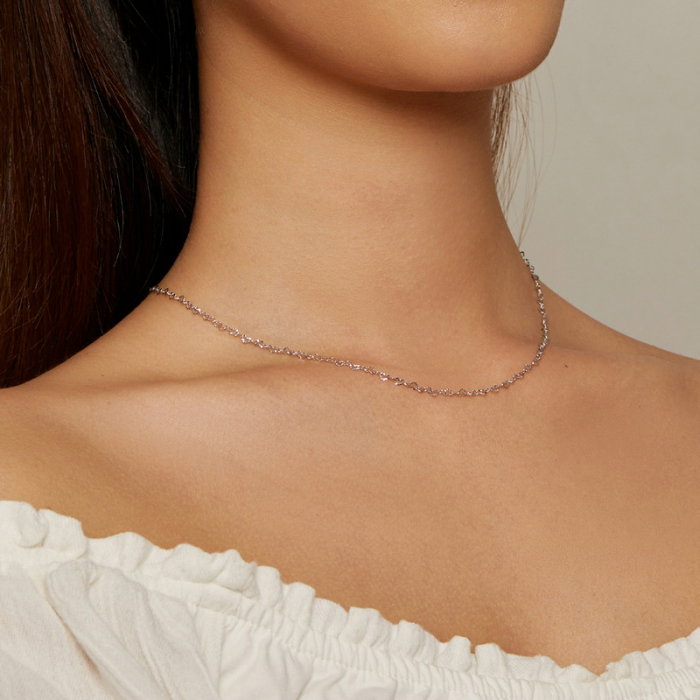 Lant argint cu inimioare [2]