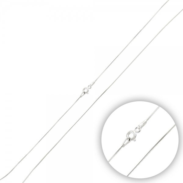 Lant argint sarpe 55 cm, placat cu rodiu [1]