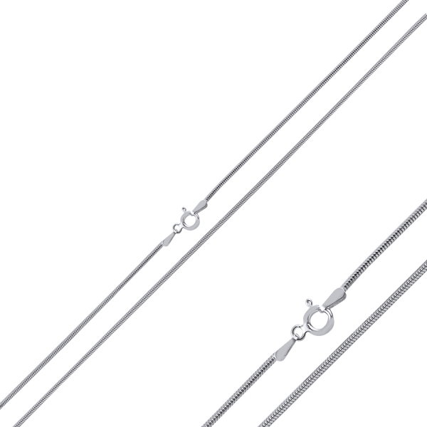 Lant argint Tondo 55 cm model sarpe placat cu rodiu [1]