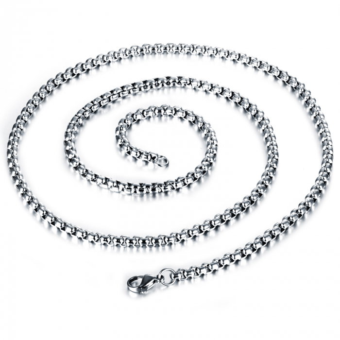 Lant inox argintiu 3 mm x 55 cm [1]