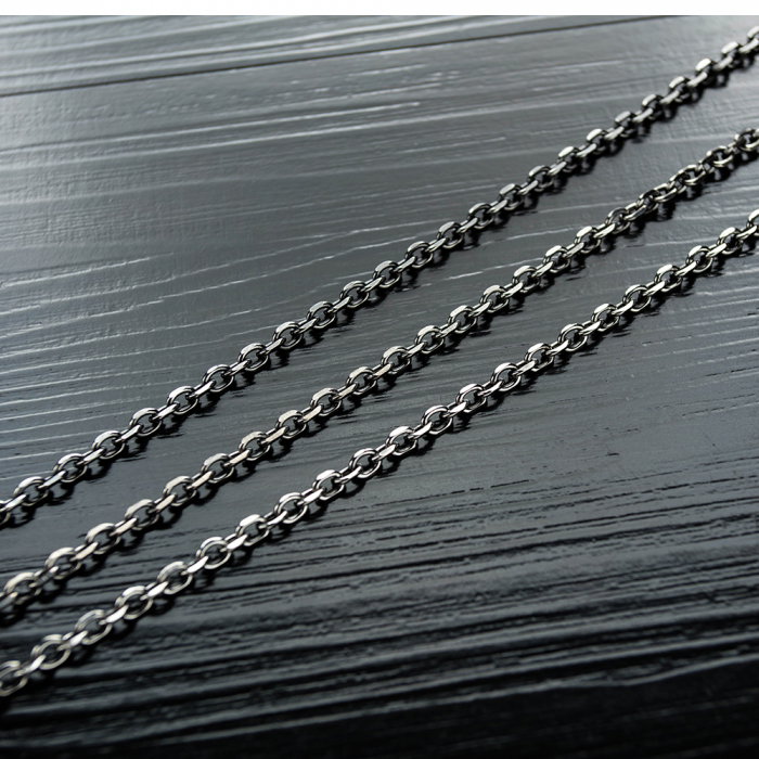 Lant inox argintiu 4,5 mm x 65+5 cm [5]