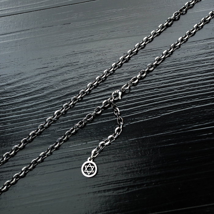 Lant inox argintiu 4,5 mm x 65+5 cm [4]