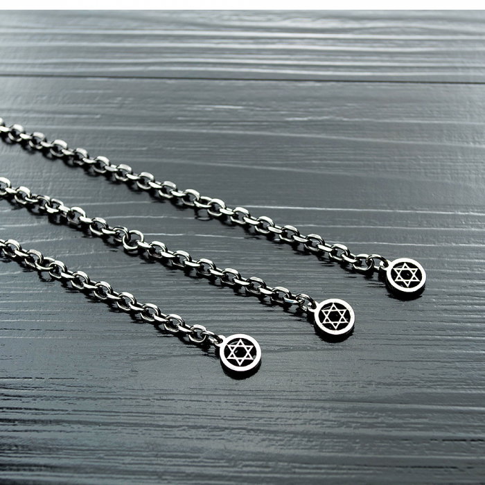 Lant inox argintiu 4,5 mm x 65+5 cm [3]