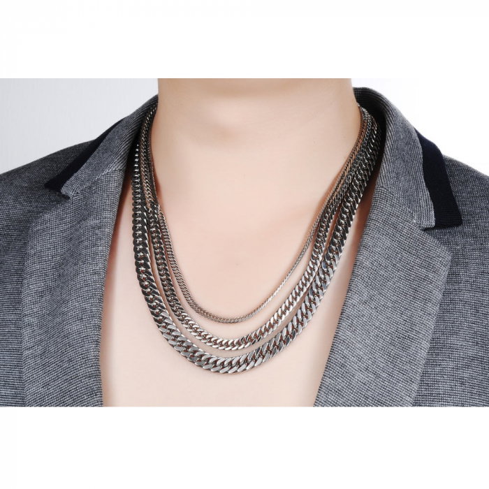 Lant inox argintiu 56 cm x 8 mm [5]