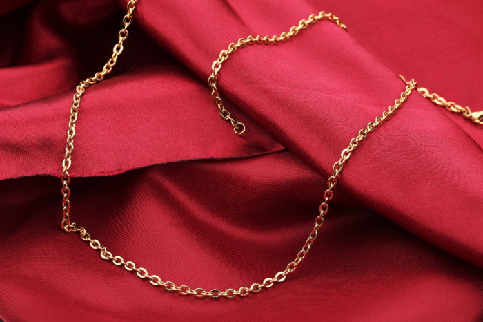 Lant inox auriu 3 mm x 55 cm [7]