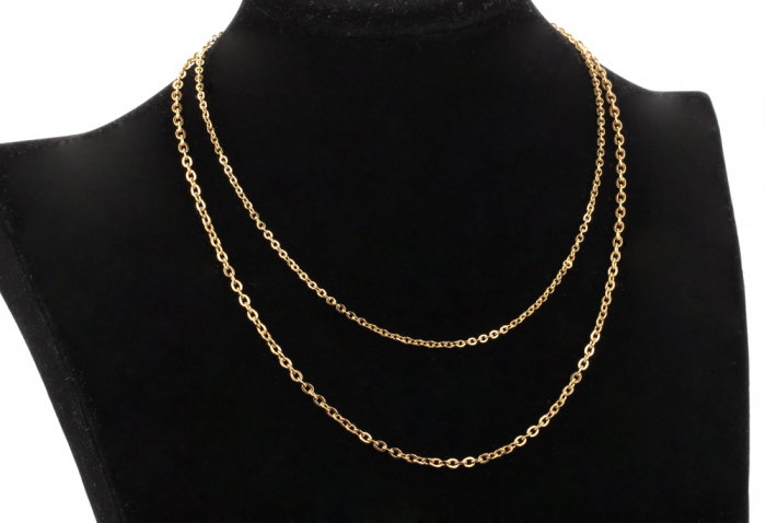 Lant inox auriu 3 mm x 55 cm [8]