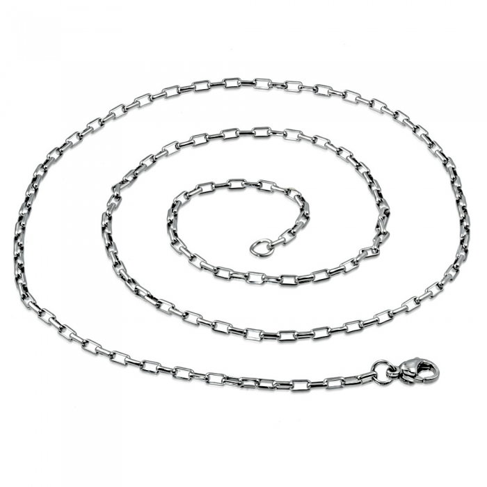 Lant inox cu zale dreptunghiulare 55 cm si 2 mm LSL0321 [2]