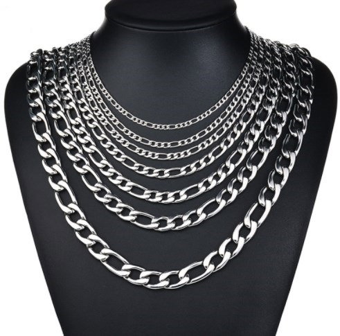 Lant inox Figaro argintiu de 5 mm [8]