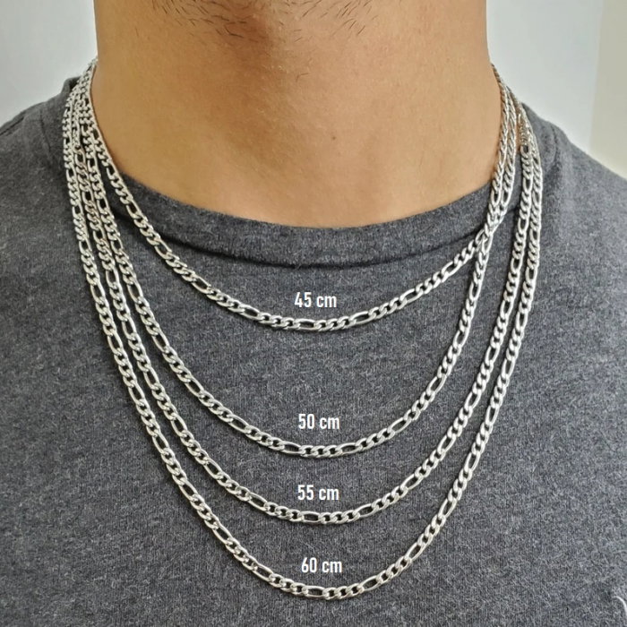 Lant inox Figaro argintiu de 5 mm [5]