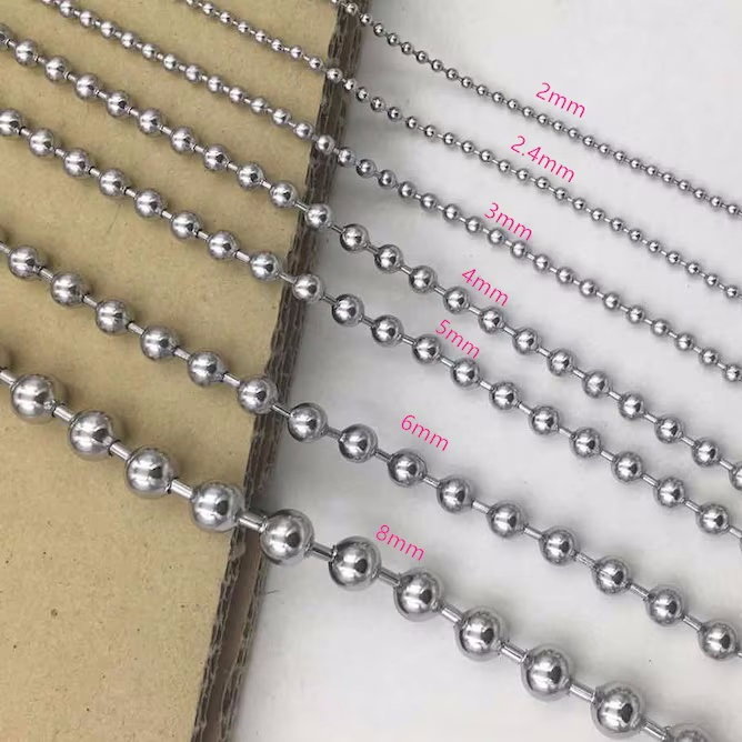 Lant inox militar cu bilute army 60 cm si 5 mm grosime [7]