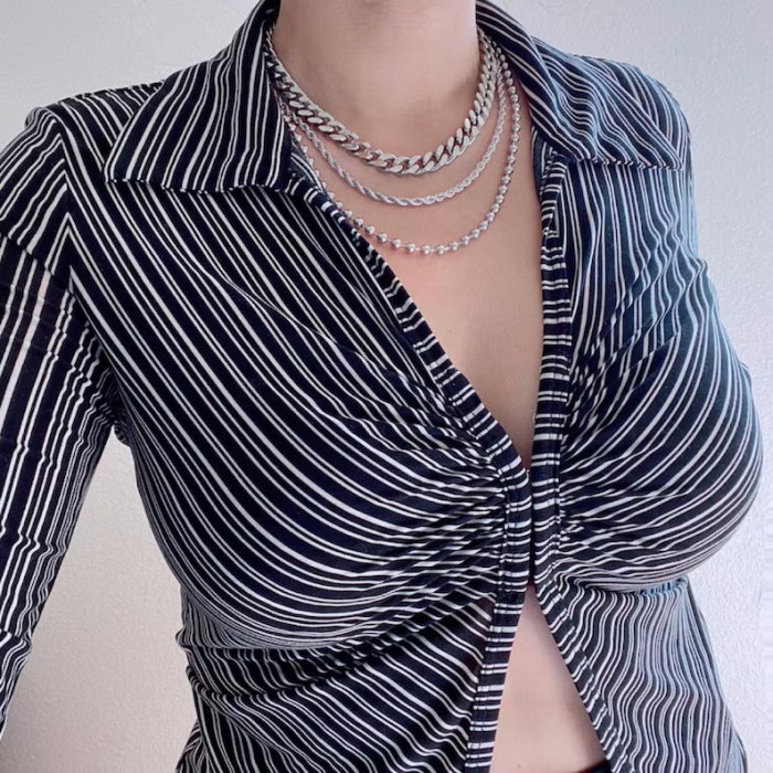 Lant inox militar cu bilute army 60 cm si 5 mm grosime [5]