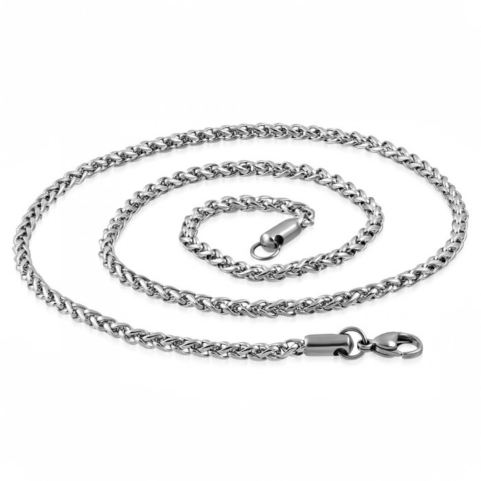 Lant inox model impletit 3 mm si 50 cm [2]