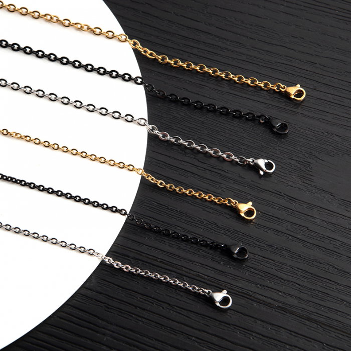 Lant inox negru 3 mm x 55 cm [4]