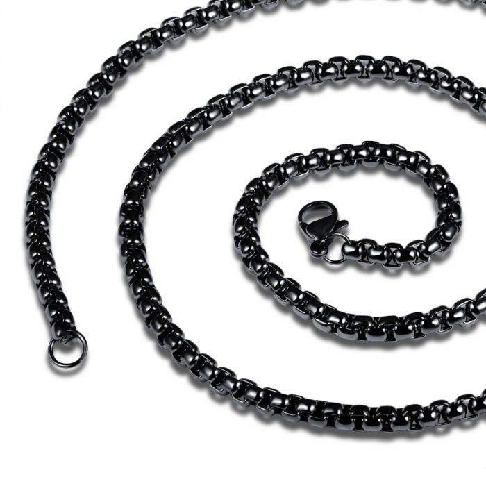 Lant inox negru 4 mm x 70 cm [1]