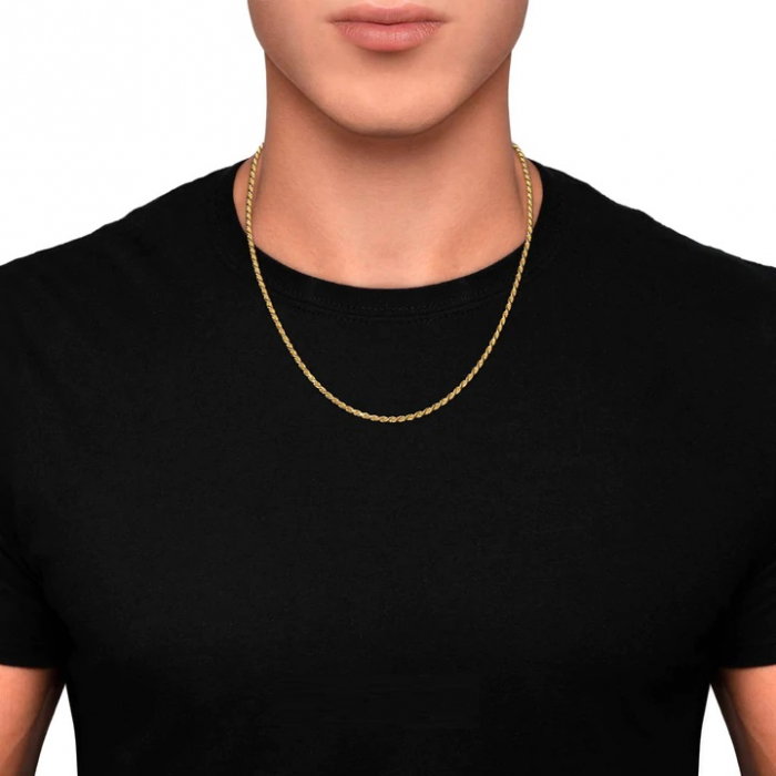 Lant inox auriu rasucit de 4 mm [3]