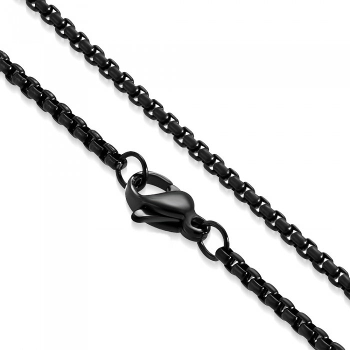 Lant negru inox 75 cm si 2 mm grosime LSL0305 [1]