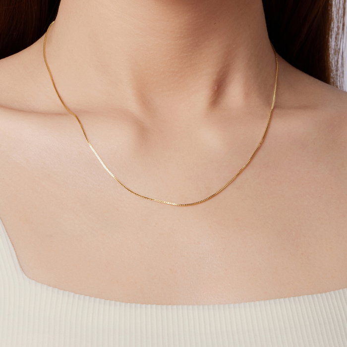 Lantisor argint placat cu aur model cubic [7]