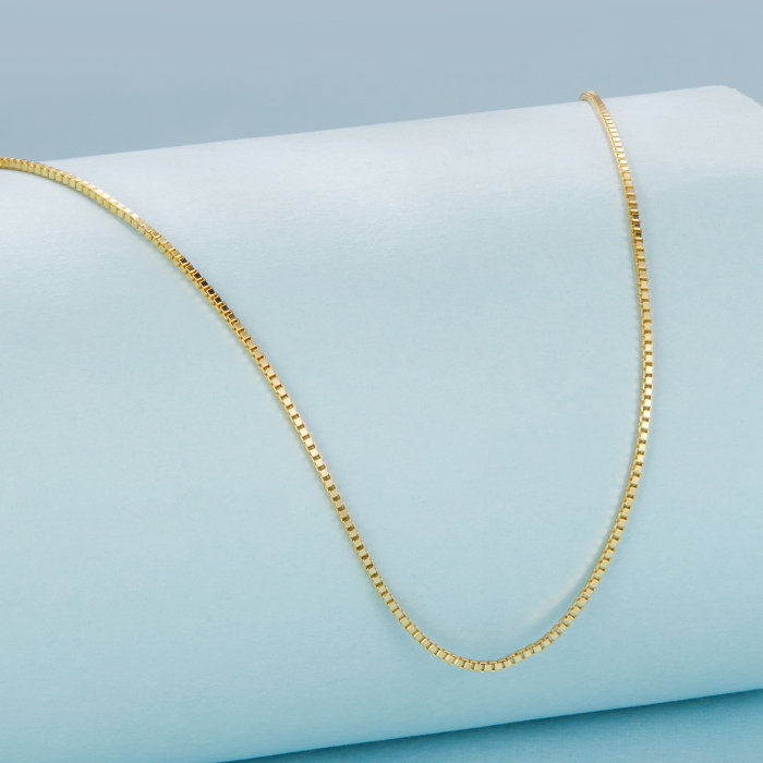 Lantisor argint placat cu aur model cubic [2]