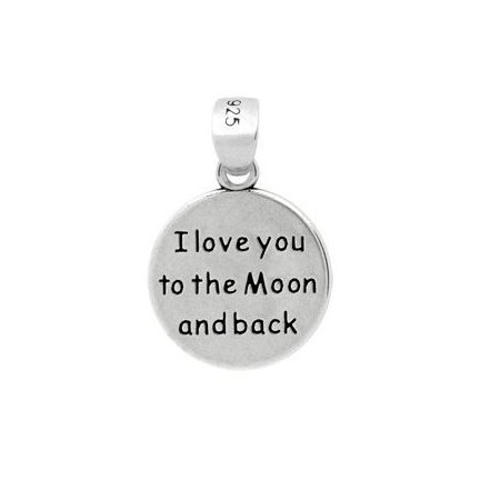 Pandant argint 925 cu doua fete I love you to the Moon and back PSX0631 - Be In Love [1]
