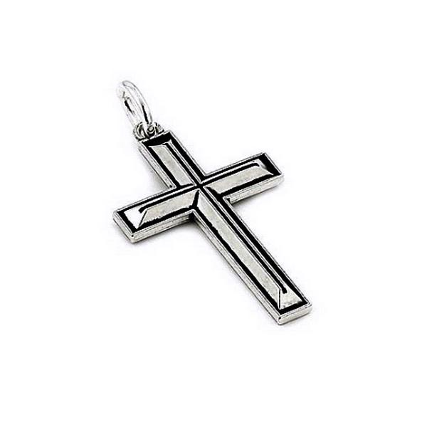 Pandant argint 925 in forma de cruce aspect vintage PSX0212 [2]