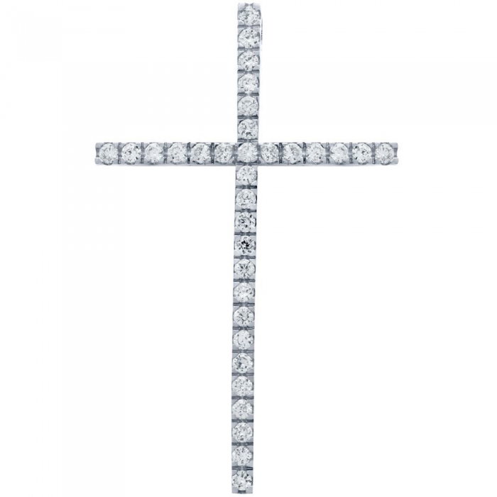 Pandant cruce mare din argint 925 rodiat PSX0621 [2]