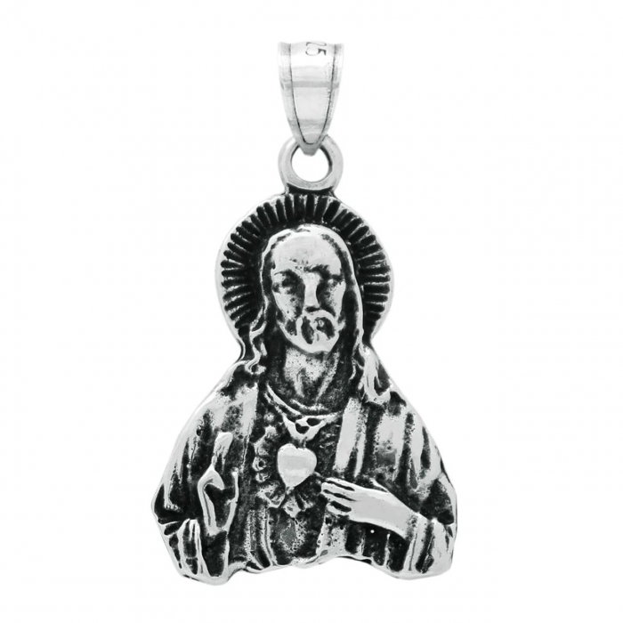 Pandantiv argint 925 inima sacra a lui Iusus PSX0700 [2]