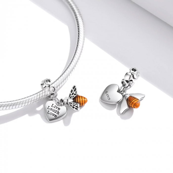 Pandantiv argint albinuta si mesaje pozitive [2]