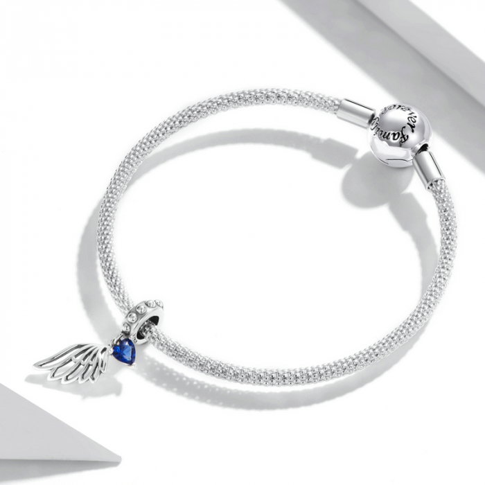 Pandantiv argint aripa de inger cu inimioara [3]