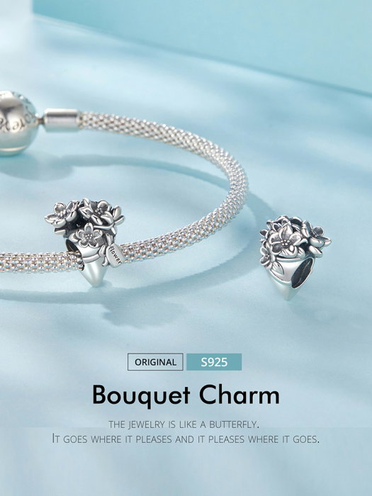 Pandantiv argint Buchet de Flori [14]