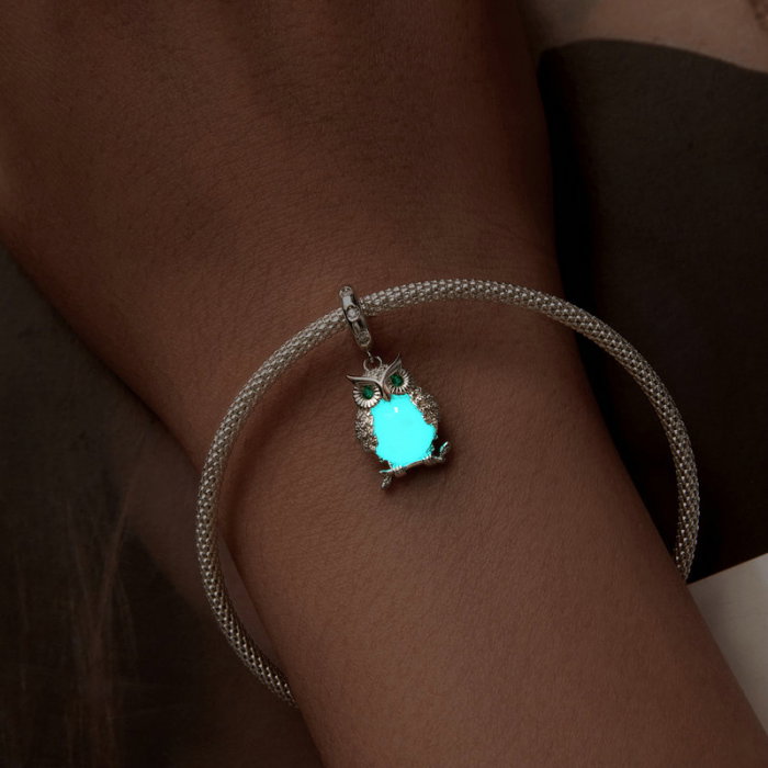 Pandantiv argint  bufnita luminoasa [10]