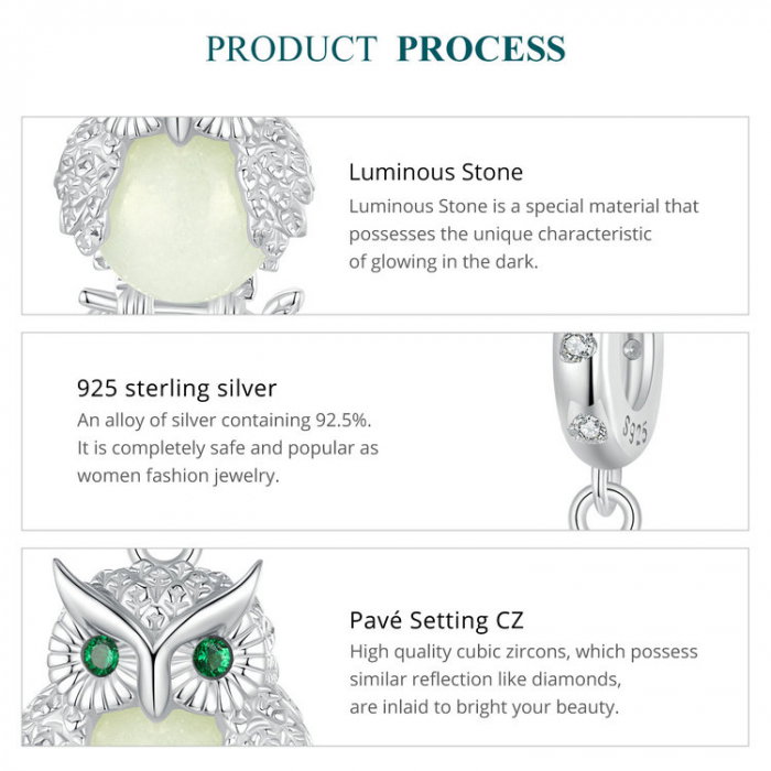 Pandantiv argint  bufnita luminoasa [20]