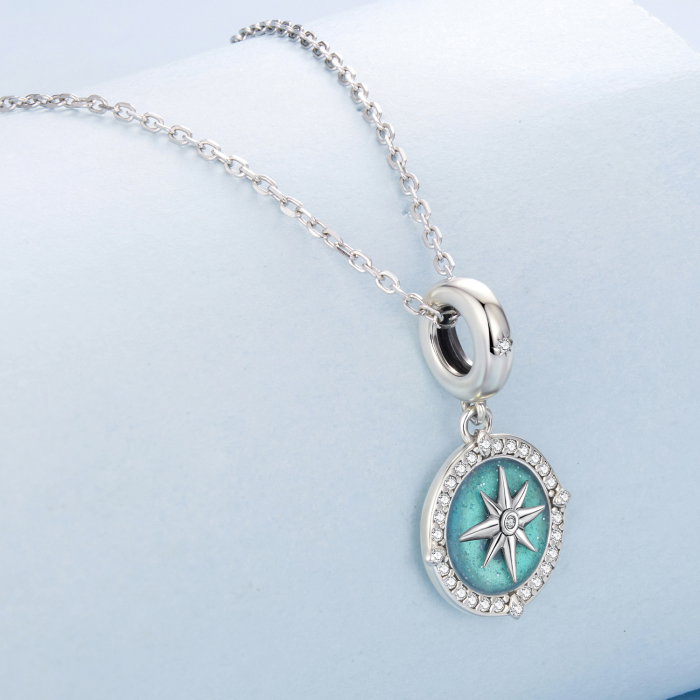 Pandantiv argint busola cu Zirconia [4]