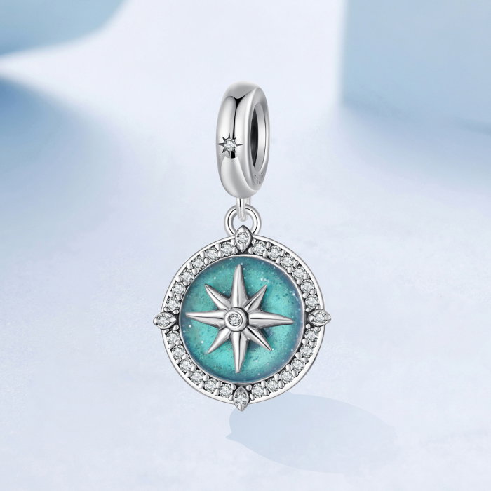 Pandantiv argint busola cu Zirconia [6]