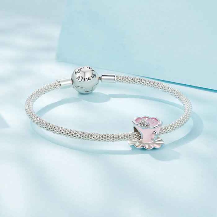 Pandantiv argint ceasca de ceai floral [6]