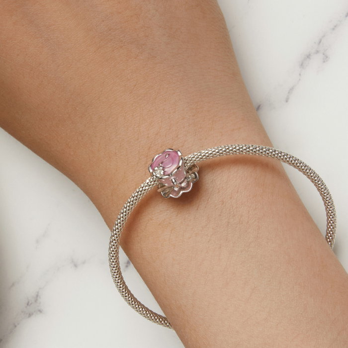 Pandantiv argint ceasca de ceai floral [3]