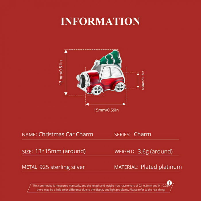 Pandantiv argint Christmas cu brad si masina [7]