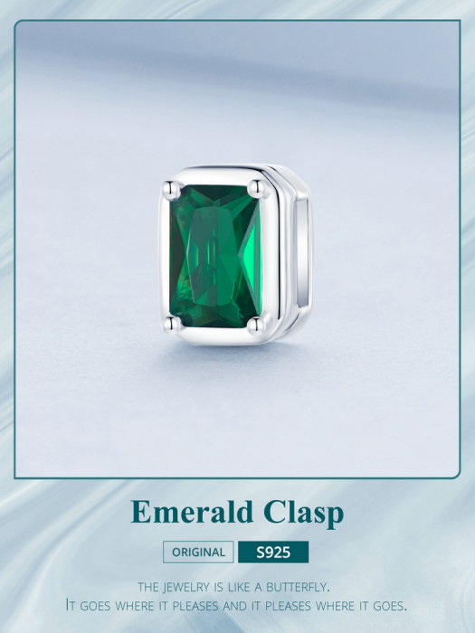 Pandantiv argint clip de smarald [12]