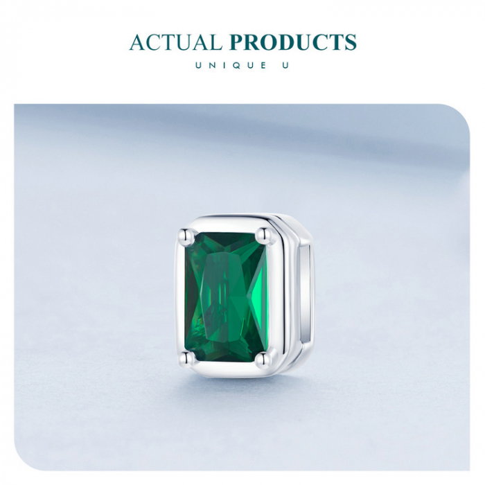 Pandantiv argint clip de smarald [10]