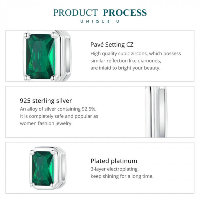 Pandantiv argint clip de smarald [9]