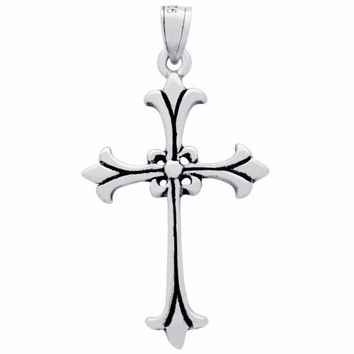Pandantiv argint cruce Fleur de Lis - PSX0702 [2]
