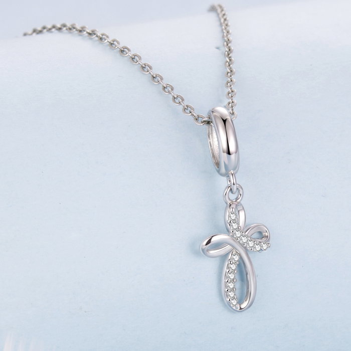 Pandantiv argint cruce cu Zirconia [9]